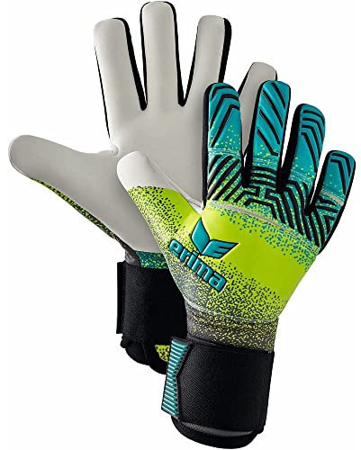 Erima Unisex Jugend FLEX RD Robusto Torwarthandschuhe (7222003), petrol/lime/schwarz, 5,5
