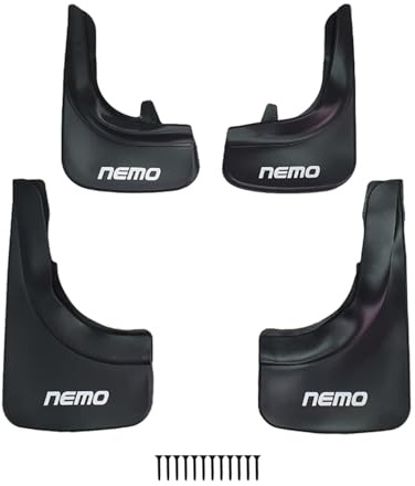 RE&AR Tuning Compatibile con Citroen Nemo 3 (225) 2008-2017 Parafanghi Anteriori e Posteriori Set del Veicolo 4 Pezzi Nero