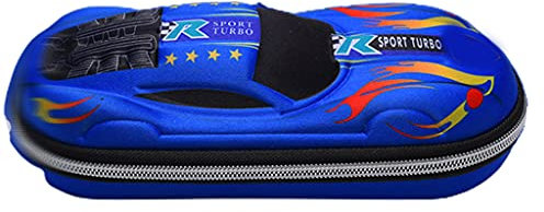 car Pencil case, Creative Cartoon Racing Car Pencil Case Zipper Lock Design with Hidden Grids for Boys Girls Students and Office Supplies
