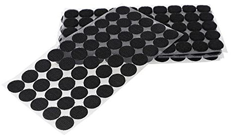 400 Piezas de Puntos Redondos negros de 15mm, Pegatinas Redondas, 200 Pares de Gancho y Bucle Autoadhesivos, doble cara, para bricolaje, manualidades, uso escolar y doméstico