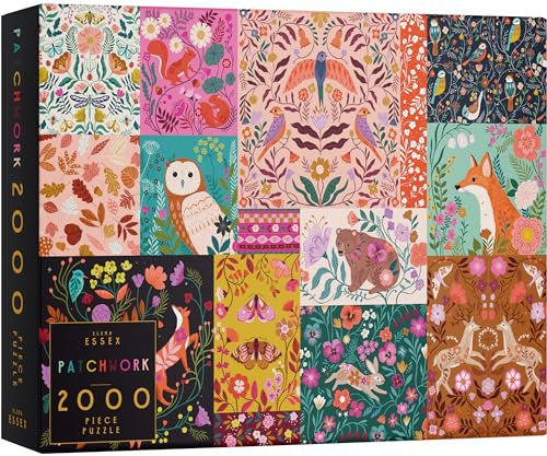 Elena Essex 2000 piece jigsaw puzzles for adults - Patchwork / 2000 Piece Puzzle/jigsaw puzzles for adults 2000 / Animal Bird Flower Puzzle/Puzzles Size 98x76cm
