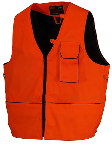 Chaleco de Caza Naranja SOT para Hombre - BENISPORT, Alta Visibilidad, Resistente y Ligero, Ideal para Actividades al Aire Libre y Seguridad (S)