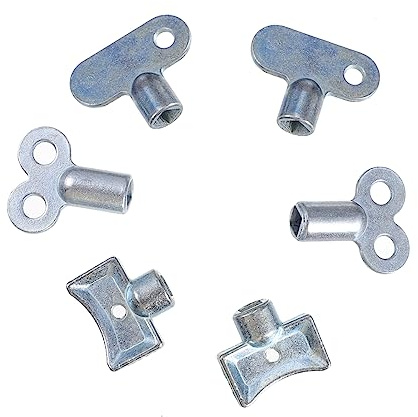 BUGUUYO 6pcs Radiator Exhaust Valves Keys Radiator Bleed Valve Vent Air Accessories Set for Heating Systems Gas Maintenance