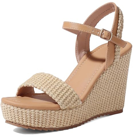 mikarka Women's Espadrille Wedge Sandals: Ankle Strap Platform Open Toe Wedges - Stylish High Heel Dressy Summer Wedges for Women, Inspired by Espadrilles