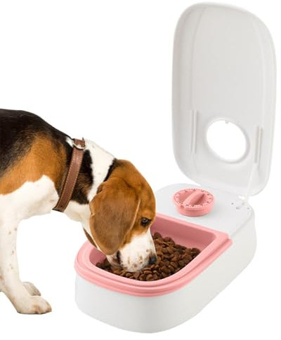 Automatischer Katzenfutterautomat – programmierbarer Hundefutterspender, digitaler Futterautomat | Zeitgesteuerter Futternapf für Hunde & Katzen, automatische Fütterung mit Portionskontrolle