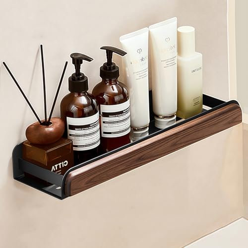 XINGDOZ Duschablage Wand Ohne Bohren Badezimmer Organizer Schwarz, Badregal Duschregal, Duschhalterung Innenorganisation und Aufbewahrungsdekor für die Wand und im Landhausstil, Wohnmobilzubehör