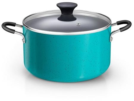Cook N Home 6 Quart Non Stick Stock Pot with Lid, Large Pots for Cooking