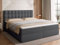 BROMARKT Boxspringbett Detroit 180x200 cm - Doppelbett mit Bonell Matratze - Modern Boxspringbett - Polsterbett mit Bettkasten und Gepolsterte Kopfstütze Dunkelgrau