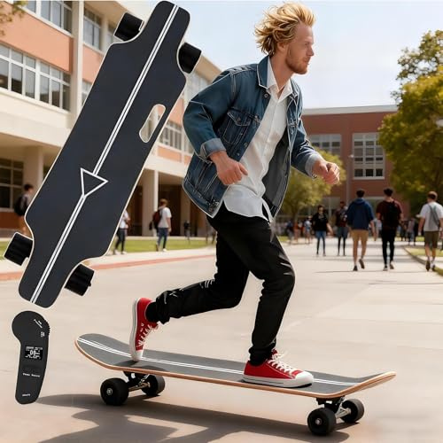 Soflightmok Planche à roulettes | Planche éLectrique 2026 | Longboard éLectrique pour Adultes | Autonomie 8/15/22/30 Km, Vitesse Maximale 20/25 Km/H, Facile à Transporter - Explorez La Ville ! 15km