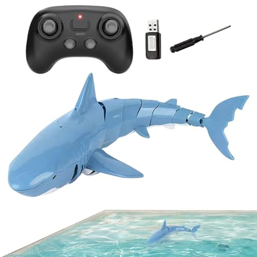 Tiburones de Juguete para Niños | Educativo Impermeable Interactivo,Juguete De Tiburón Submarino Con Control Remoto,Para Niños y Niñas Cumpleaños Navidad Año Nuevo Playa Piscina Exterior Interior Baño