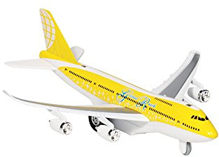 1 pcs Avion en métal avec Moteur à rétrofriction - 18.5 cm avec Son et lumière - Jouet conseillé à partir de 3 Ans