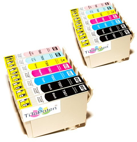 14x kompatible Premium Druckerpatrone Für den Drucker Epson Stylus Photo RX 585 Hohe Kapazität!