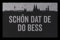 Interluxe FUSSMATTE Geschenk SCHÖN DAT DE DO BESS Köln Geschenk Einzug Hellgrau
