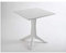Quadratischer Tisch für draußen und drinnen, Made in Italy, 70x70x72 cm, weiße Farbe