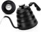 Gooseneck Coffee Kettle with Thermometer Pour Over Kettle for Coffee and Tea Hand Drip Kettle for Induction Stovetop Goose Neck Jug with Precision Flow Spout (Matte Black, 1200ml)