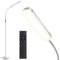 OUTON Stehlampe LED Dimmbar 15W 1500LM, Leselampe mit 4 Farbtemperatur, Fernbedienung und Touch Steuerung, 1H Timer, Leseaufgabe Beleuchtung für Wohnzimmer Schlafzimmer Büro, Silber Grau