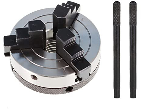 marddpair Lathe Chuck, 3-Inch Woodturning Lathe Chuck, 3-Jaw Wood Lathe Chuck, 1-Inch x 8TPI Lathe Chuck, Woodturning Chuck Jaws, Wood Lathe Accessories for CNC Lathe