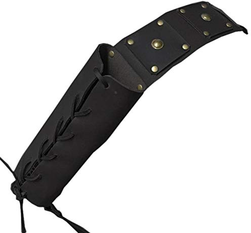 Gusengo Portacinturón Cuero, Medieval Retro Espada Hombro Espalda Rana Titular, Cinturón Espada, Ajustable Cuero Hebilla Funda Soporte Espada para Hombres Adultos