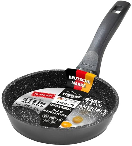 STONELINE Bratpfanne, 14 cm, antihaftbeschichtete Pfanne mit echten Steinpartikeln, alle Herdarten inkl. Induktion, fettfreies Braten