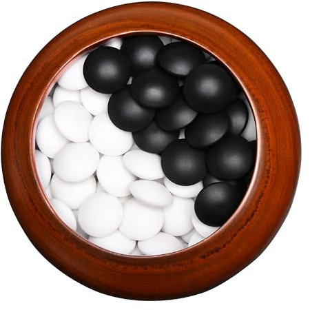 Songyun Doppelte konvexe Ceramaic Go Spiel 10mm Stärke Steine Set Spielsteine für Klassische Strategie Baduk/Weiqi/Gobang