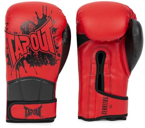 Tapout Boxhandschuhe aus Kunstleder (1Paar) Cerritos, Red/Black, 16 oz, 960008