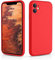 CALOOP Liquid Silicone Case Designed for iPhone 11 Case, Individual Protection for Each Lens Full Body Covered Thickened Rubber Shockproof Phone Case, 6.1 inch (Red)