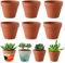TGKYK Pot Terre Cuite, 6 Pièces 10cm Pots en Terre Cuite avec Trou Dévacuation, Petit Pot de Fleur, Pot de Fleur Terre Cuite pour la Culture de Plantes, la Décoration Intérieure et Extérieure