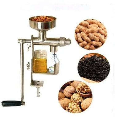 BDJSN Mini Manuelle Ölpresse, Mechanischer Kleiner Ölpresse Aus Edelstahl Für Zuhause, Multifunktionales Erdnuss-Entsaftungswerkzeug-Set Für Erdnüsse, Sesam, Raps, Walnüsse, Sonnenblumen