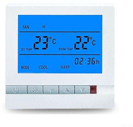 Zeroupshop Termostato digitale, 86 x 86 mm, regolatore di temperatura per condizionatore d'aria, Smart Home, regolatore di temperatura ambiente con controllo tramite app