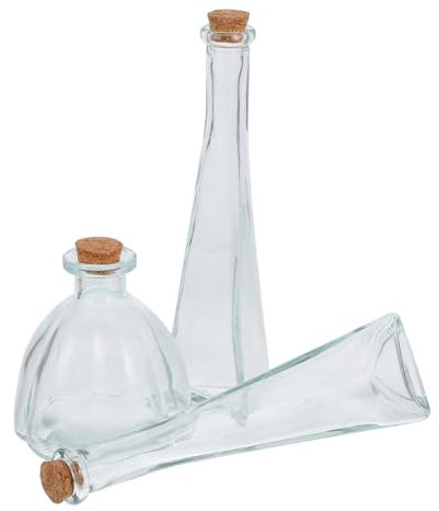 Cabilock Set Bottiglie Da Farmacia in Vetro Con Tappo Sughero, Mini Contenitori Decorativi Per Cerimonia Nuziale, Bottiglie Piccole Per Bomboniere e Ricordo Di Nozze, Regalo Matrimonio Artigianale