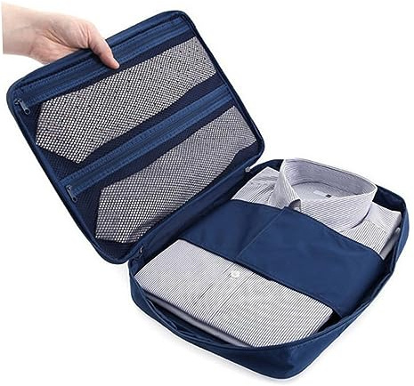 GAROZATION Borsa Organizzatore Per Lavoro Maglia Riporre Filati e Utensili Manuali Tasche Separate e Chiusura Cerniera Leggera e Portatile Per Uso Quotidiano e Viaggi