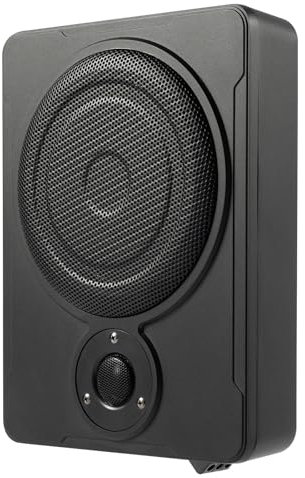 vinnyooc Altavoz subwoofer activo con 300 W de potencia máxima, 31,5 x 24 x 7,5 cm, para coche, camión, jeeps