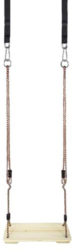 Wooden Swing, Sensory Game Seat Chair, Sturdy Hanging Porch Swing, Perfect for Girls and Children’s Patio, Nursery, Garden, Playground, Indoor, Outdoor Fun, 46x20x5cm Pine Wood