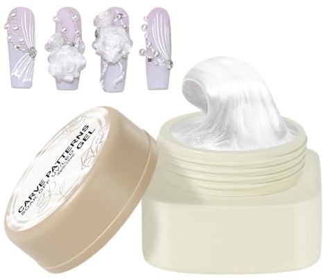 Gel De Uñas Esculpidas - Pasta Tallada No Pegajosa, Fórmula Modelable Con Acabado Perla | Suministro En Forma De Seco Rápido, Gel De Manicura 3D Creativo Para El Salón Profesional Y