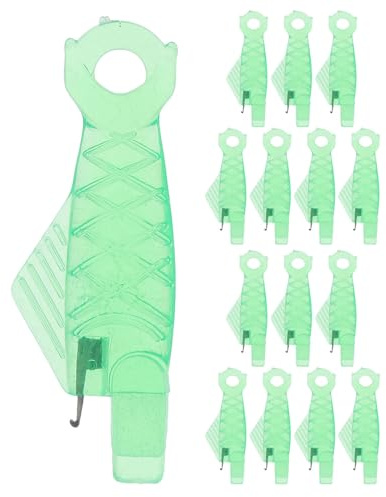 SOESFOUFU 15 Pezzi di Strumenti per infilare l'ago da Ricamo - Infila-ago a Bocca di Pesce per Macchina da Cucire - Infila- rapido in plastica per progetti di Cucito e Artigianato