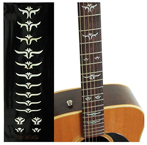 Inlay Sticker F-100TL-WT Fret Markers for Guitars & Bass - Tailored Leaves - White Pearl, 0.1 in*11.0 in*4.0 in