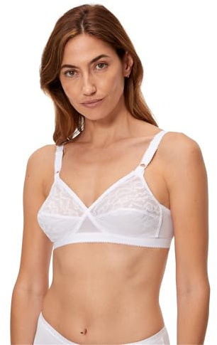 Playtex Reggiseno Senza Ferretto Criss Cross 0165 Donna x1, Bianco, 36/4C