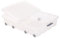 Lot de 2 boîtes de rangement en plastique à glisser sous le lit avec couvercle et roulettes, Plastique, blanc, Large (70L)