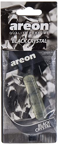AREON Liquid Auto Parfüm Schwarz Kristall Autoduft Hängend Duftflakon Parfüm Flakon Lufterfrischer Aufhängen Anhänger Spiegel 5ml 3D (Black Crystal Pack x 1)