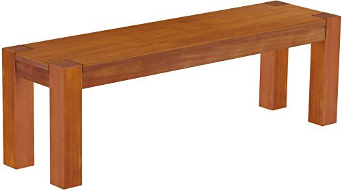 Sitzbank 140 cm Rio Kanto Kirschbaum Pinie Massivholz Esszimmerbank Küchenbank Holzbank - Größe und Farbe wählbar Brasilmöbel