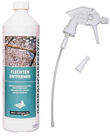 stein-reiniger.de: Flechten-Entferner 1 L inkl. Schaumsprüher - Entfernt Flechten und Rückstände von Kletterpflanzen