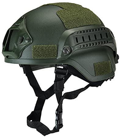 GEQIAN, casco tattico militare da bicicletta per airsoft Gear Paintball Head Protector uomo donna per ciclismo – con supporto per fotocamera sportiva visione notturna