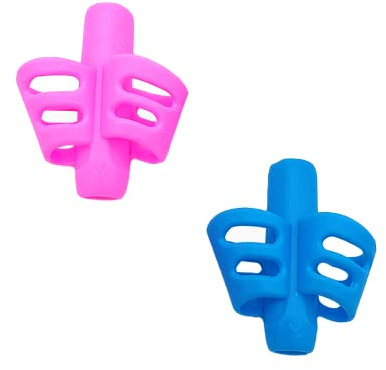 Grips Pour Crayon, 2 Pièces Poignées de Stylo en Silicone, Adhérences D'aide, Poignées de Crayon, pour Enfants, Etudiant