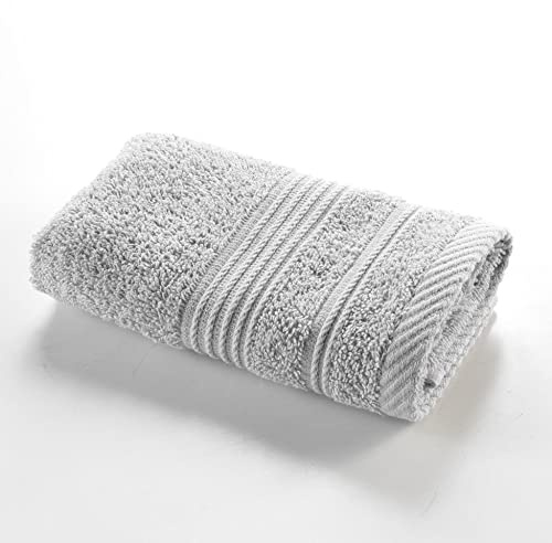Douceur d'Intérieur, Guest Towel (30 x 50 cm) Tendresse Pearl Grey, Plain Sponge