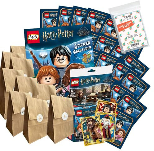 Bundle mit Lego Harry Potter - Sammelsticker-Adventskalender 24 Überraschungen mit Zusatz + Exklusive Collect-it Hüllen (Lego Harry Potter - Serie 1 (2023))