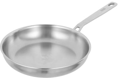 Kuhn Rikon Frying Pan 28cm 5-Ply Uncoated Stainless Steel & Aluminium Pan, Oven Safe Multi-Ply Cookware with Welded Stay-Cool Handle, Induction Safe Pan - Culinary Fiveply
