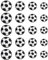 20 Stück Fußball Patch, Cartoon Fußball Stoff Patch 4 Größe Fußball Aufbügeln Stickerei Patch,Fußball Patches für Kleidung Jeans Jacken