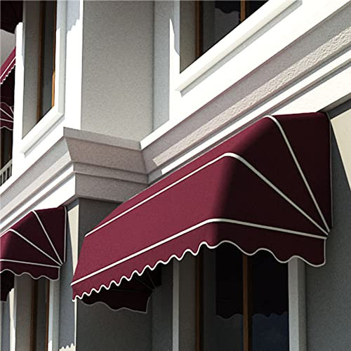 Adjustable Height Clamp On Manual Retractable Balcony Awning Waterproof and Resistant No Drilling Required