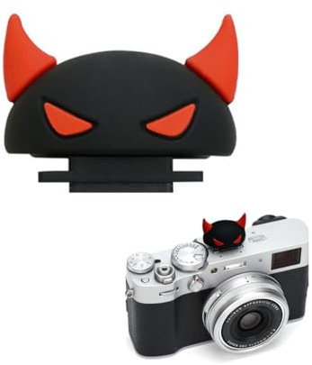 SGERUFZ Tapa Protectora, Cubierta Flash Silicone para DSLR, Hot Shoe Cover Compatible con SLR sin Espejo, Diseño Creativo con Forma Dibujos Animados (Forma Pequeña Diablo)