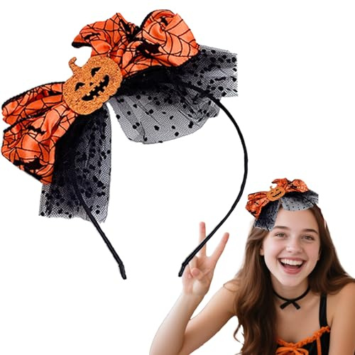 YANZEFEI Halloween Pumpkin Headband - Halloween Hair Band for Women. Cute Cosplay Hair Accessory for Trick or Treat Party Costume,Comfortable All-Day Wear